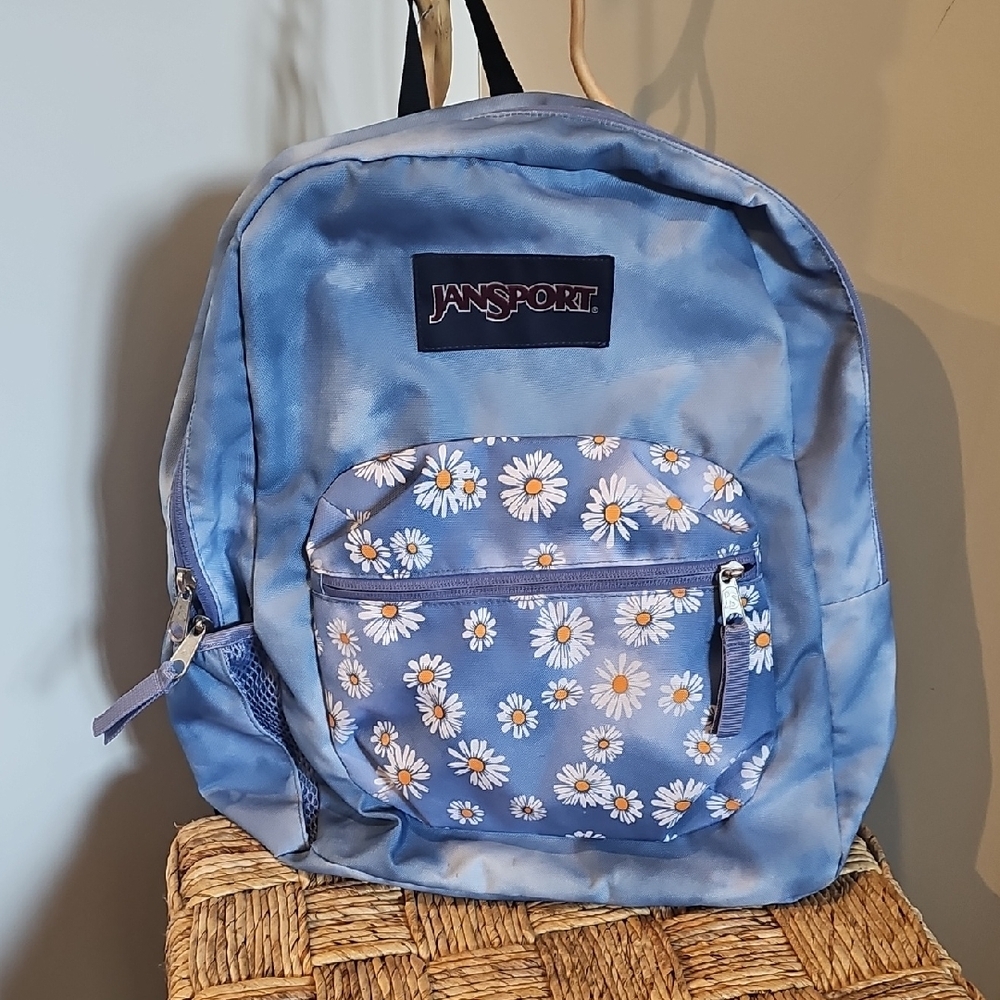 Jansport Blue Daisy Backpack Classic Design